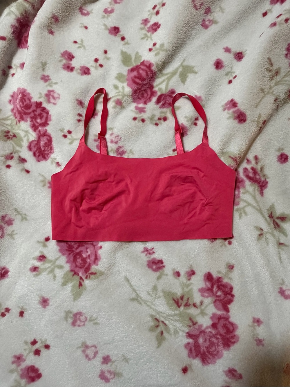 True & Co. Hot Pink Seamless Bralette